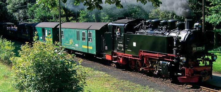 Foto Motivausschnitt Schmalspurbahn in Radebeul