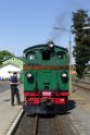 Historische Schmalspurdampflok IV K im Bahnhof Moritzburg