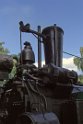Glocke und Rauchabzug der historischen Lokomotive IV K