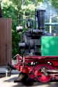 Historische Lok IV K vor dem Lokschuppen im Endbahnhof in Radeberg