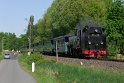 Die Lößnitzgrundbahn vor der Einfahrt in den Bahnhof Moritzburg