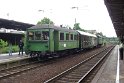 Wagen der Windbergbahn, Altenberger und E 77 beim Schmalspurbahnfestival 2008 im Bahnhof Radebeul-Ost