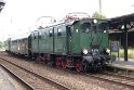 E 77 und Altenberger-Wagen und ein Wagen der Windbergbahn beim Schmalspurbahnfestival 2008 im Bahnhof Radebeul-Ost