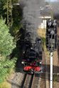 Ausfahrt der Lößnitzgrundbahn aus dem Heimatbahnhof Radebeul-Ost (vor dem Umbau)