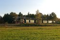 Die Lößnitzgrundbahn im Abendlicht kurz vor Moritzburg