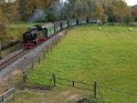 Die Lößnitzgrundbahn kurz vor dem Endbahnhof Radeburg