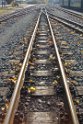 Weichenstraße der Lößnitzgrundbahn im Endbahnhof Radeburg