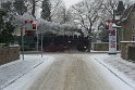 Die Lößnitzgrundbahn mit Volldampf durch die Stadt in Radebeul