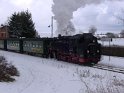 Zwischenhalt der Lößnitzgrundbahn im Bahnhof Friedewald-Bad